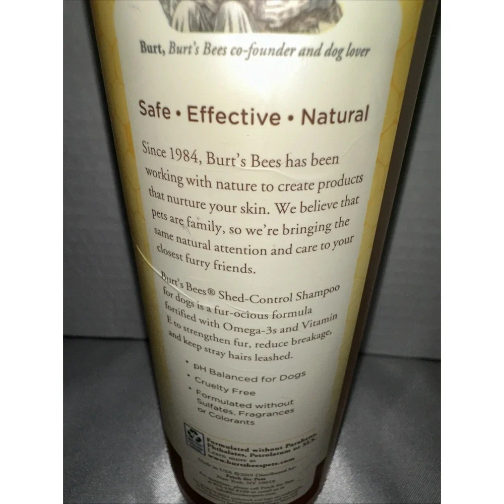 Burt'S Bees for Pets Shed Control Shampoo for Dogs with Omega-3 and Vitamin E, 9
